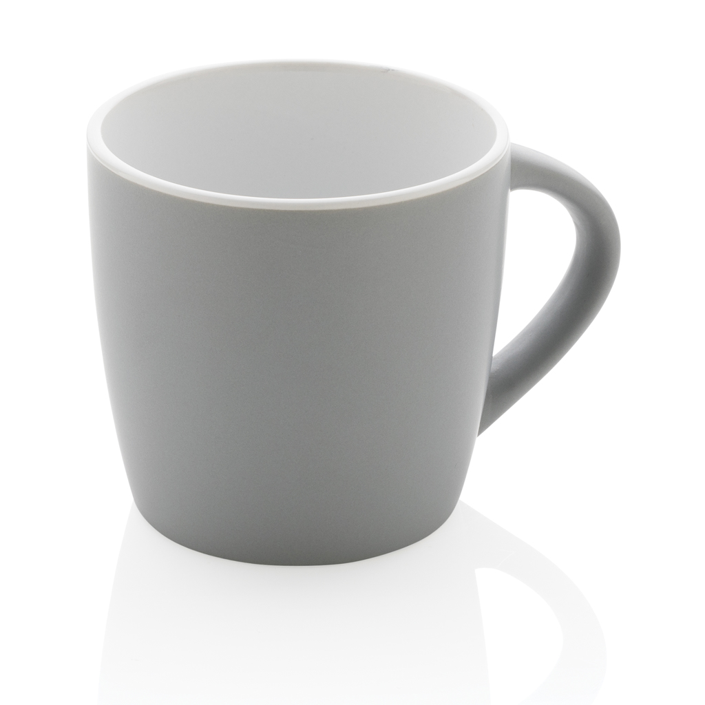 Keramikmugg med färgad insida med logo Keramikmugg med färgad insida med logo