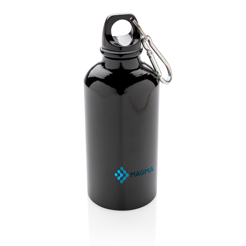 Sportflaska-i-aluminium-med-karbinhake-med-logo-1