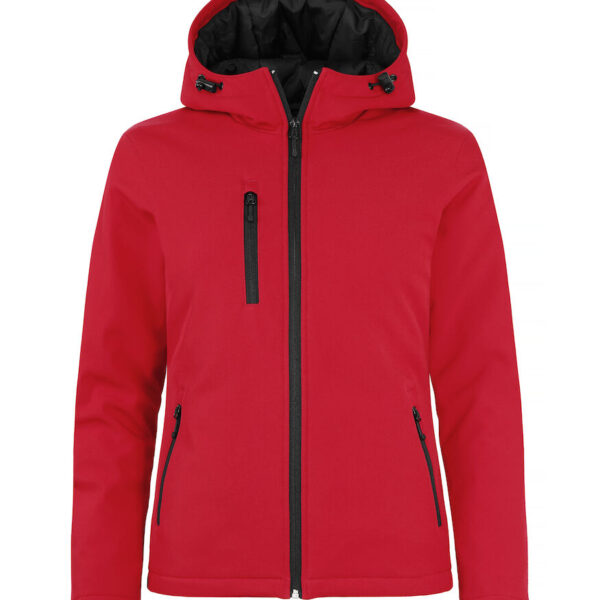 Padded Hoody Softshell Lady Röd