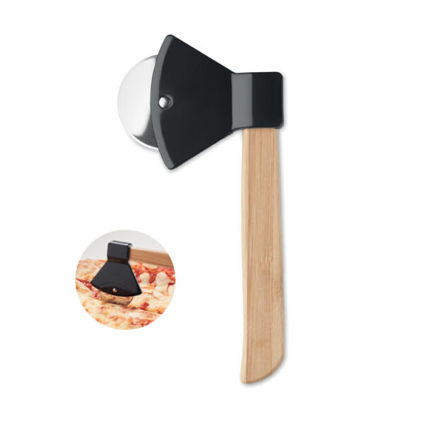 Pizzaskärare med bambuhandtag