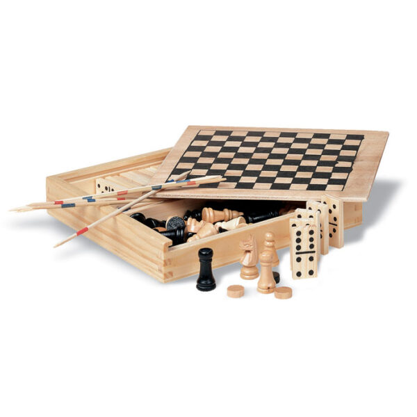 Låda med spel Wood