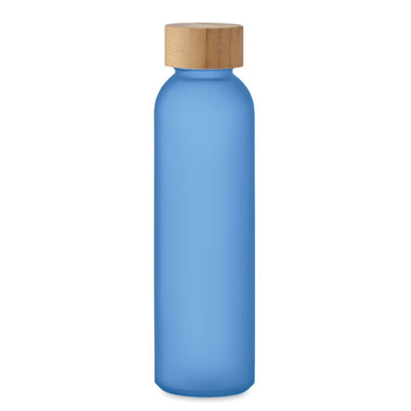 Flaska i frostat glas 500 ml Transparent blue