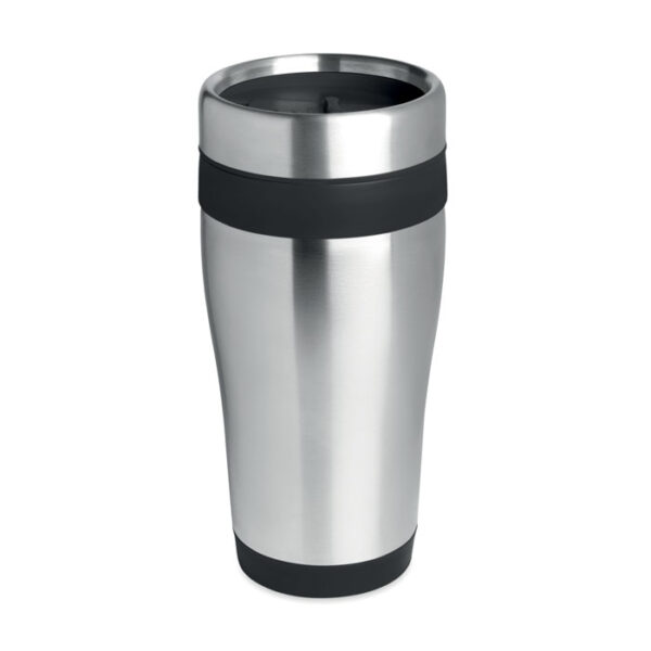 Stålfri resemugg med lock Black