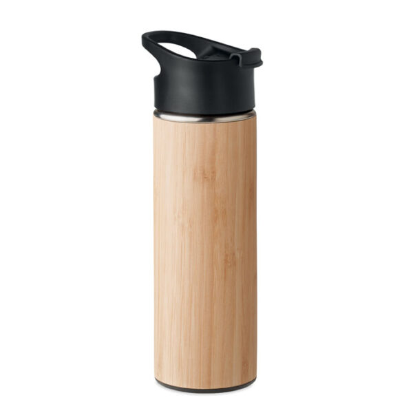 Termoflaska med bambu 450ml Wood