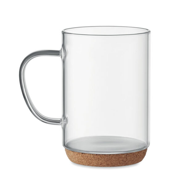 Glasmugg 400 ml med korkbotten