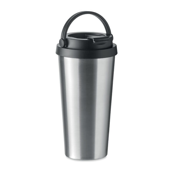 Mugg rostfri dubbelvägg 500 ml Dull silver