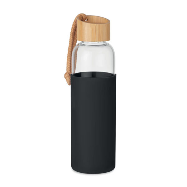 Glasflaska 500 ml i  fodral Black