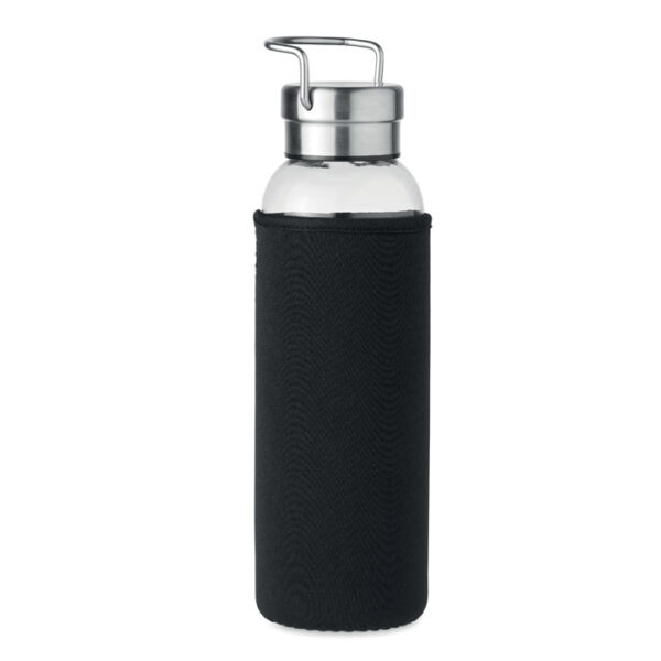 Glasflaska i fodral 500 ml Black