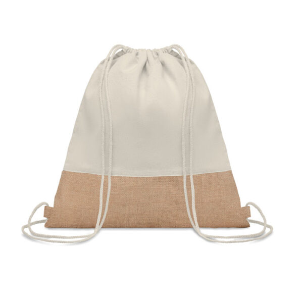 India - Twill/ bomullbag med en jutadetBeige