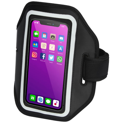 Haile reflekterande smartphone-armband med transparent skydd BLACK