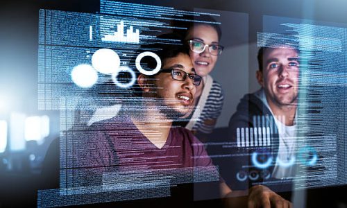 Cropped shot of computer programmers working on new code